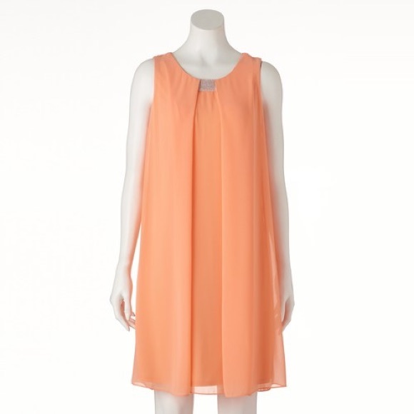 MSK Dresses & Skirts - Beautiful cantaloupe chiffon dress